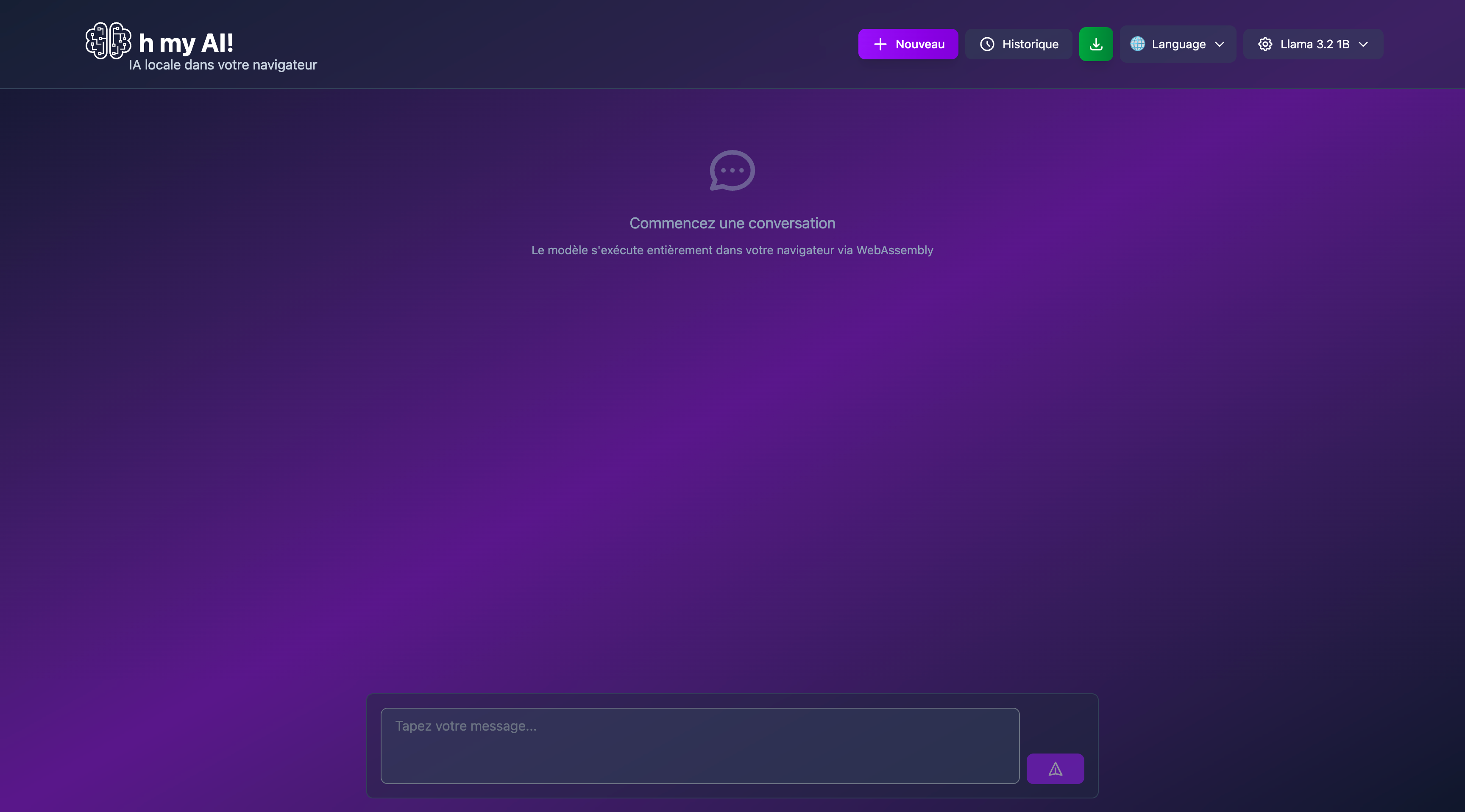 Screenshot of Oh my AI! interface
